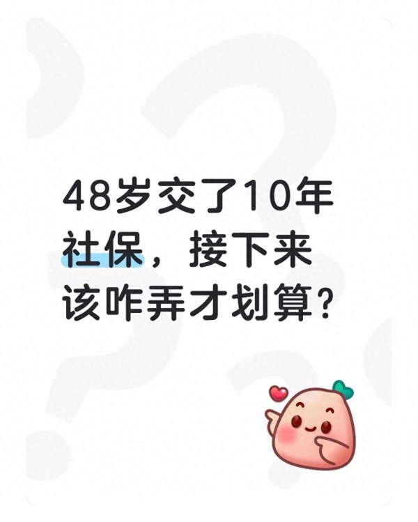 配资网络炒股配资 48岁交了10年社保, 接下来该咋弄才划算?